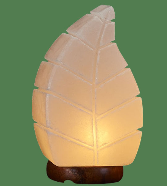 Himalayan Salt Lamp White Leaf